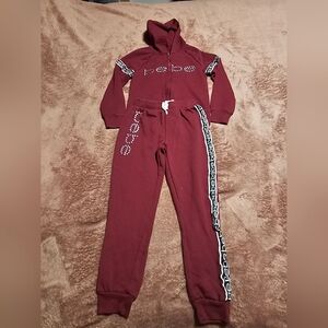 Bebe Girls Hoodie and Jogger Set (M)